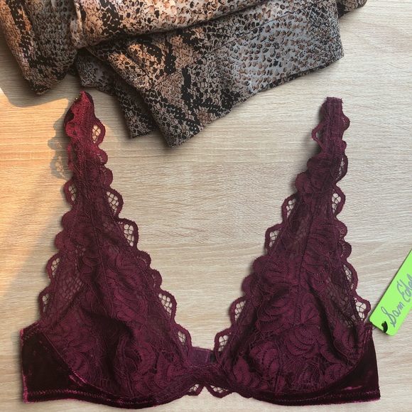 Sam Edelman Other - Sam Edelman Lace & Velvet Bralette